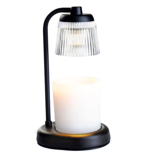 Fluted Glass Candle Warmer | Black