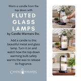 Fluted Glass Candle Warmer | Black