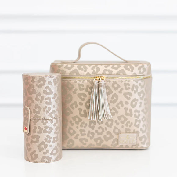 Hollis Train Case Set | Lux Leopard