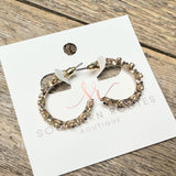 Gold Cluster Hoop Earrings