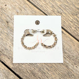 Gold Cluster Hoop Earrings
