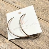 Textured Hoop Earrings | Gold