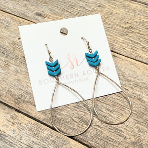 Teardrop Arrow Earrings | Turquoise