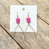Teardrop Arrow Earrings | Hot Pink