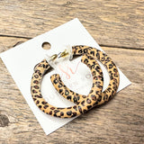 Leopard Hoop Earrings | Medium