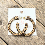 Leopard Hoop Earrings | Medium