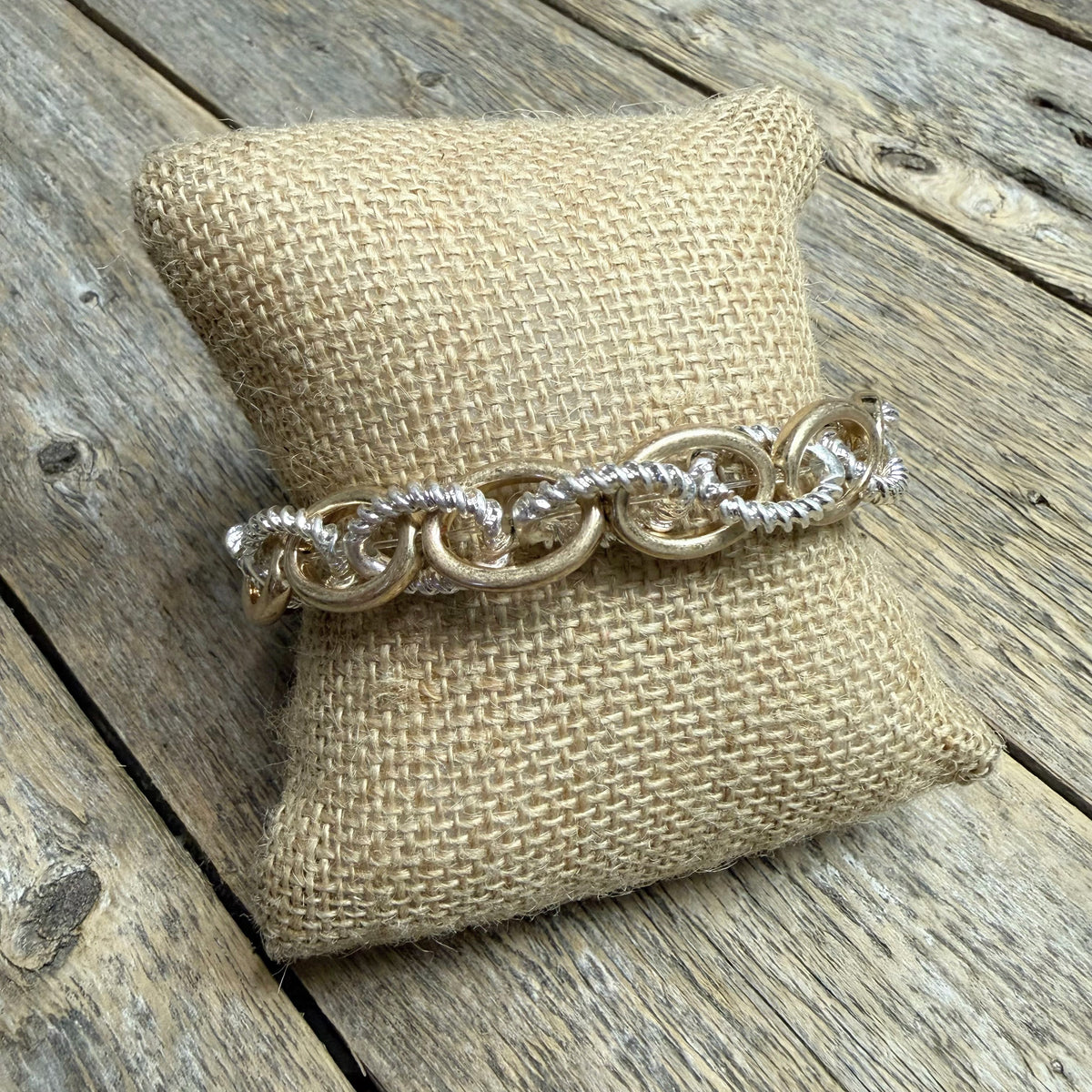 Linked Stretch Bracelet | Gold/Silver