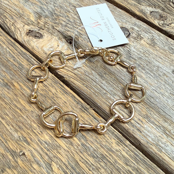 Horse Bit Clasp Bracelet | Gold