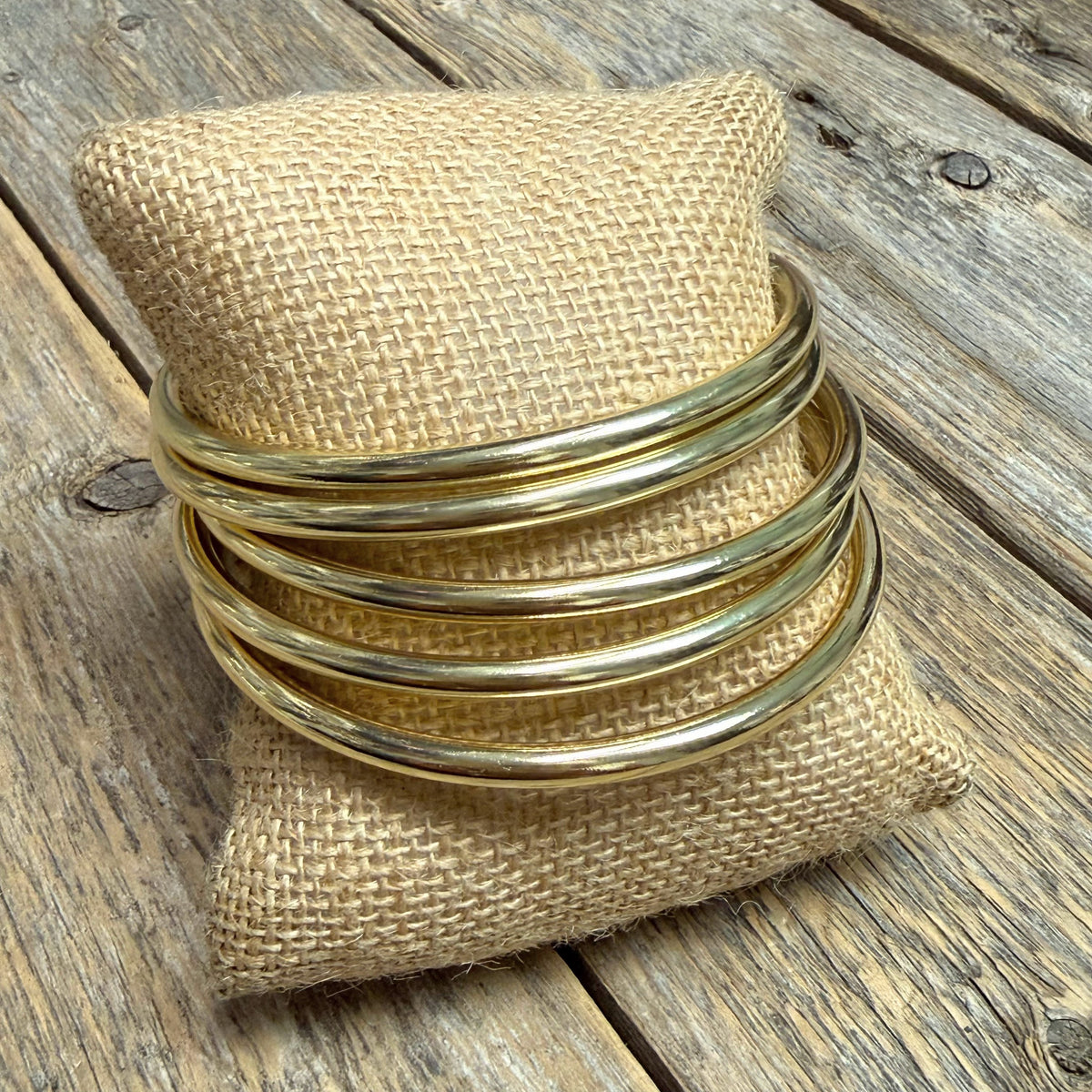 Bangle Bracelet Set | Gold