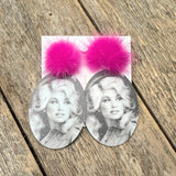 Dolly Pom Pom Earrings | Pink