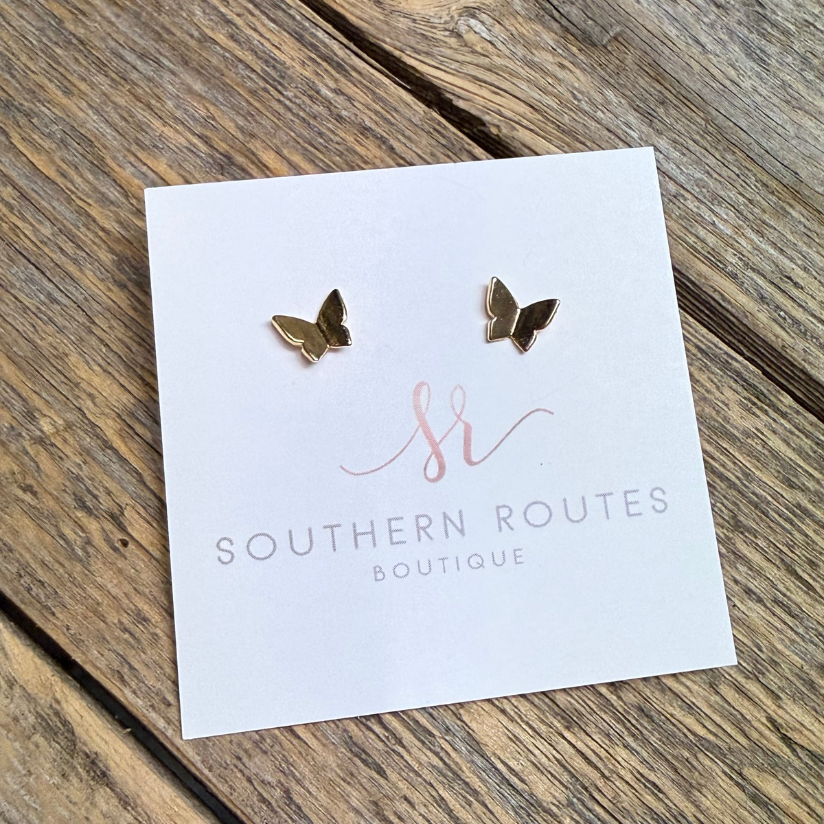 Butterfly Stud Earrings | 18k Gold Filled