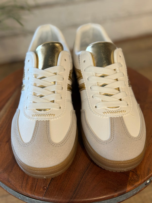 Stripe Lifestyle Sneaker | Gold