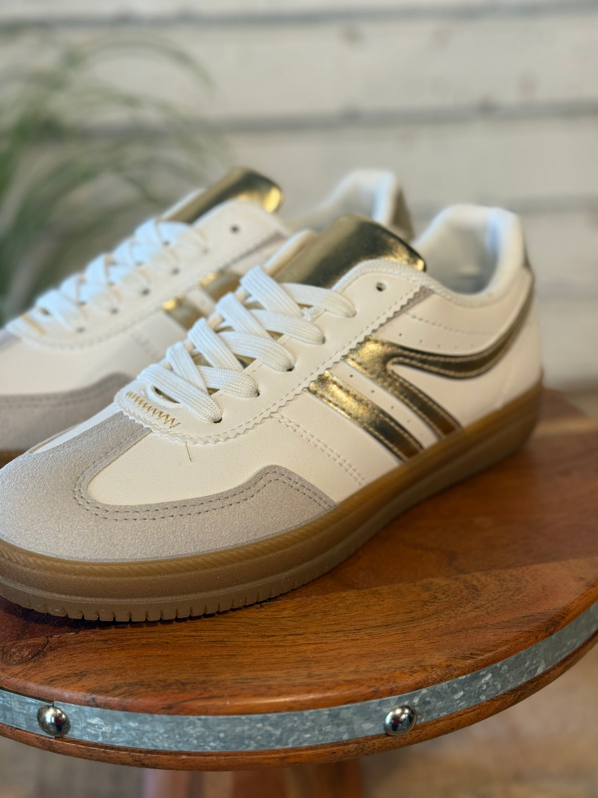 Stripe Lifestyle Sneaker | Gold