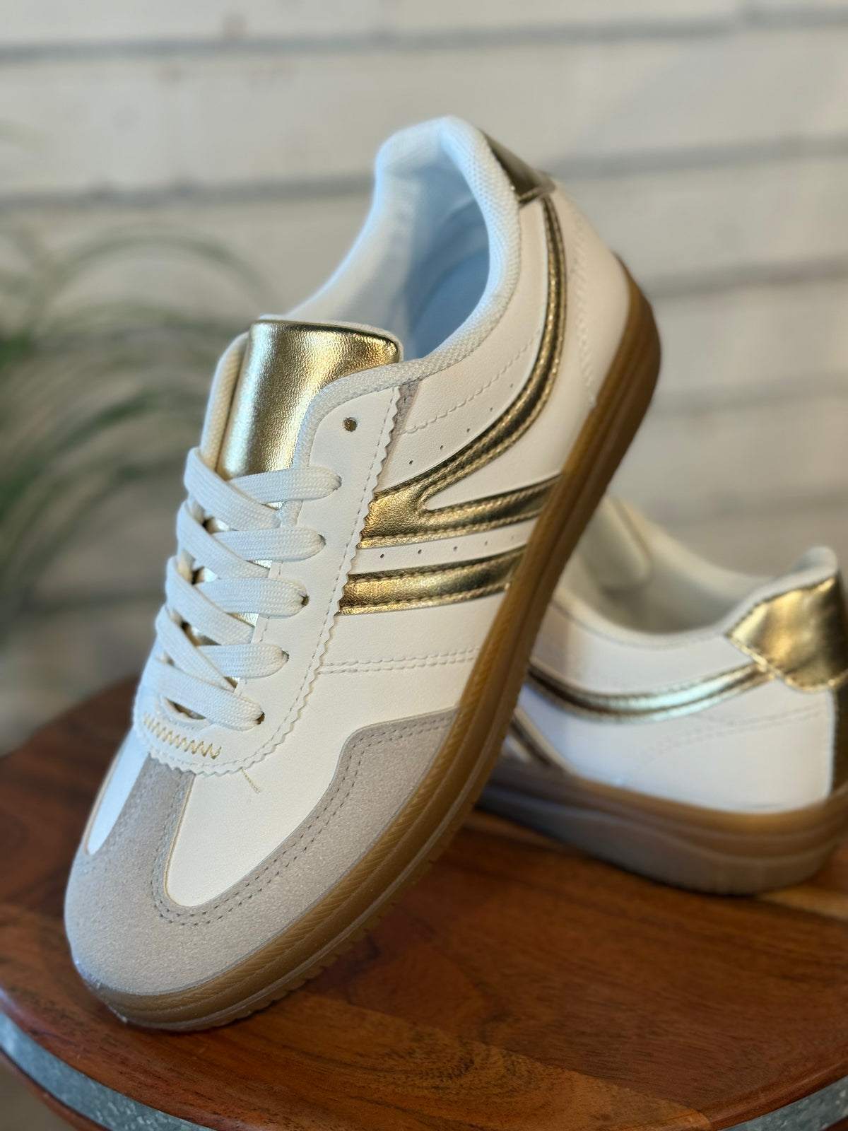 Stripe Lifestyle Sneaker | Gold