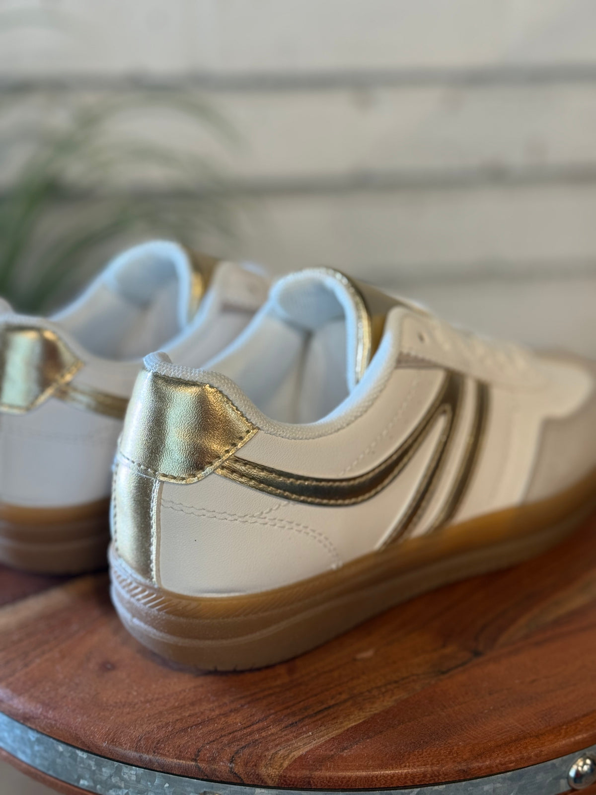 Stripe Lifestyle Sneaker | Gold