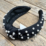 Pearl Knot Headband | Black