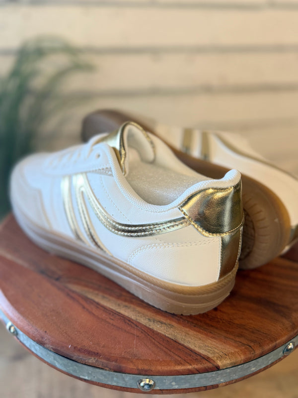 Stripe Lifestyle Sneaker | Gold