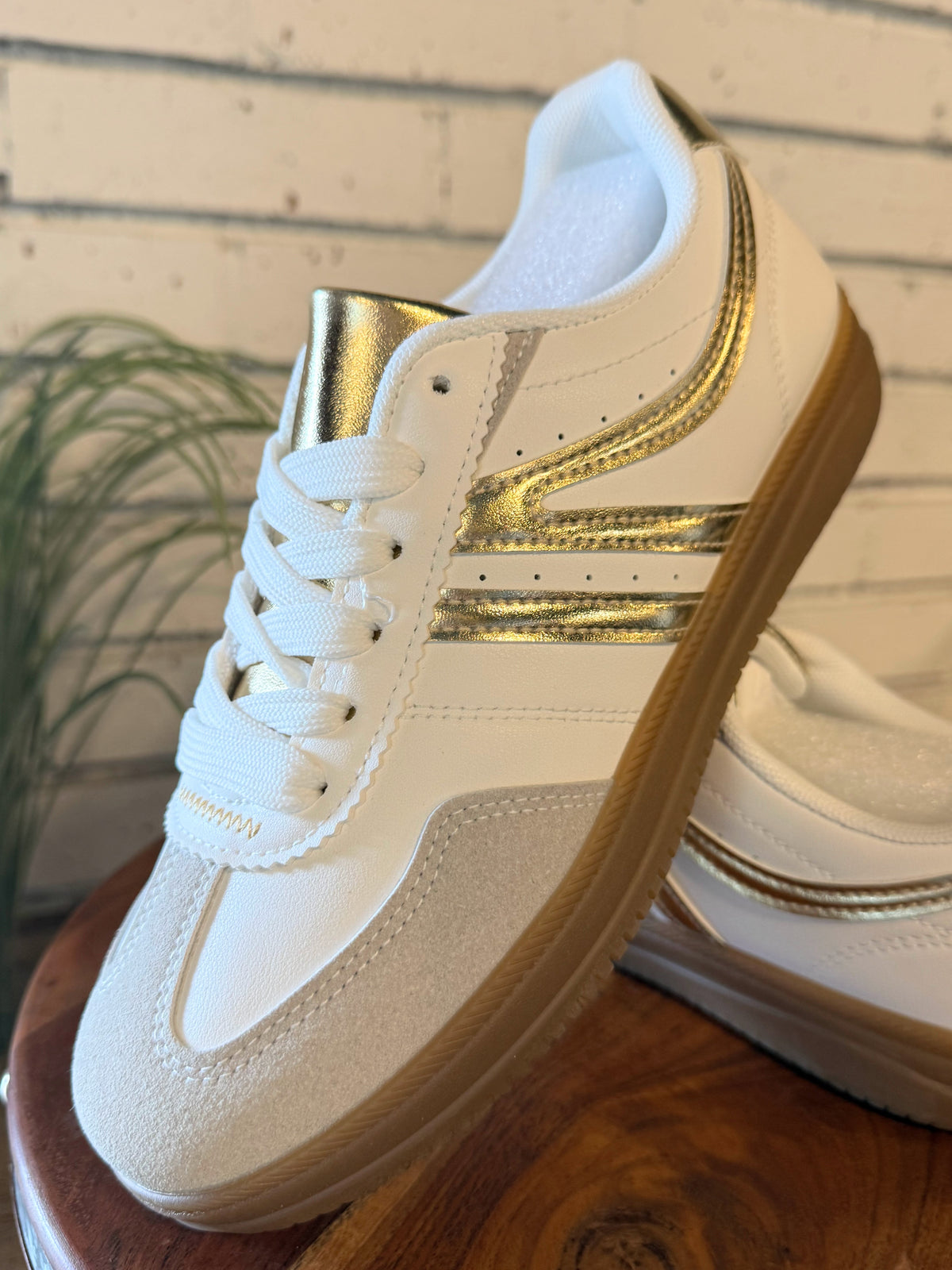 Stripe Lifestyle Sneaker | Gold