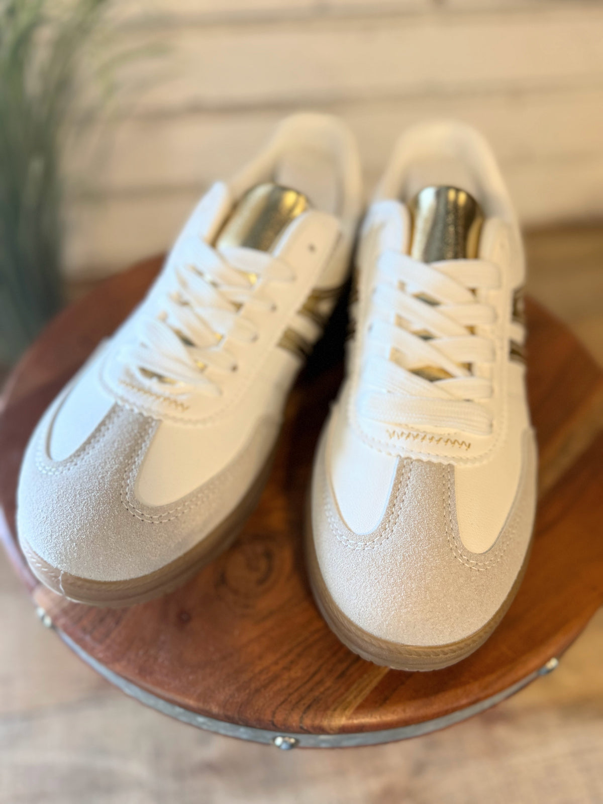 Stripe Lifestyle Sneaker | Gold