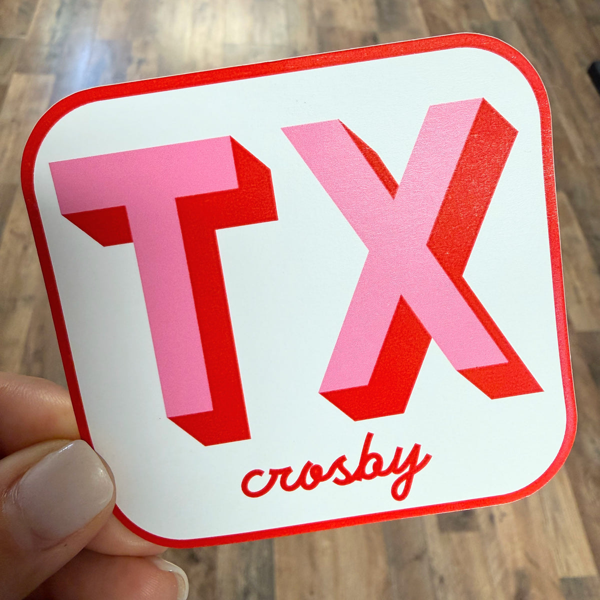Crosby TX Retro | Sticker