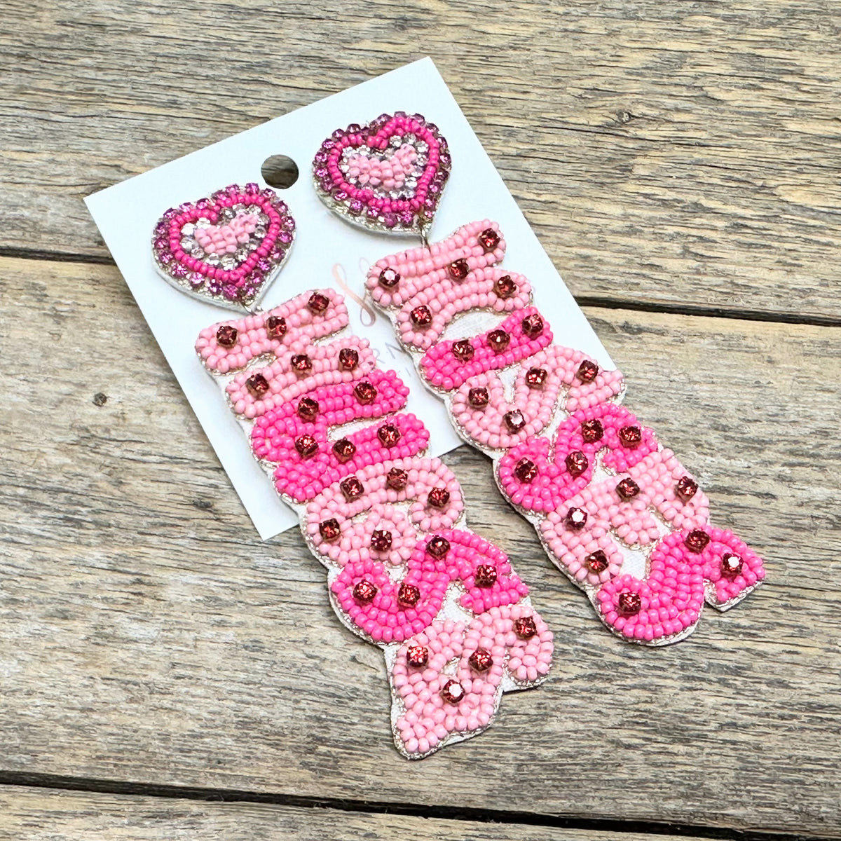 Hugs & Kisses Statement Earrings | Pink