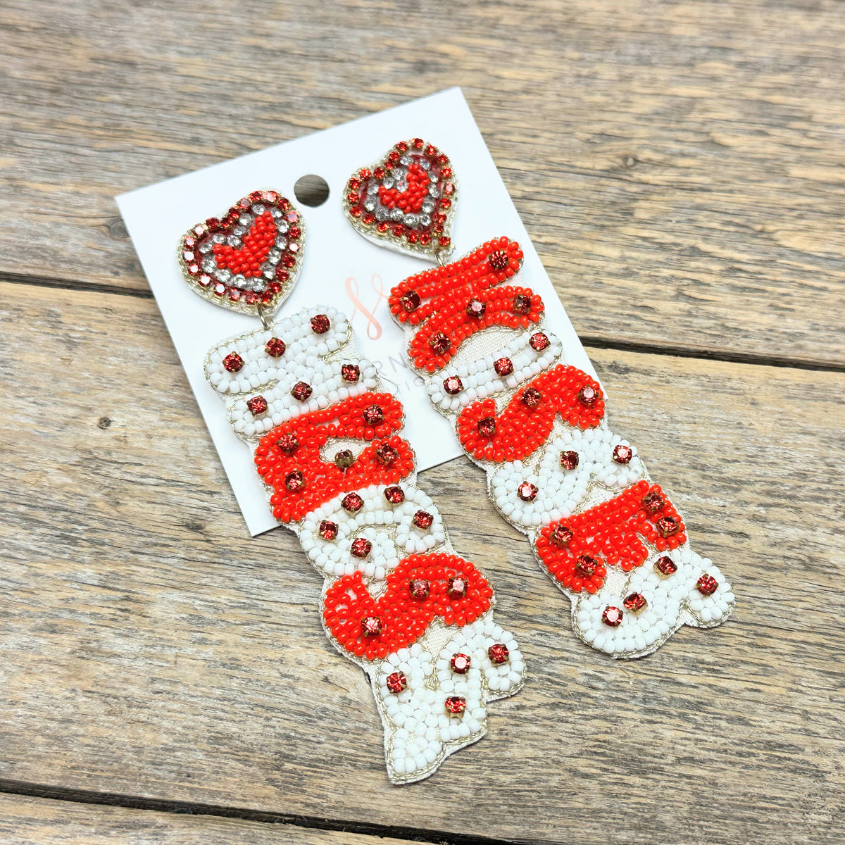Hugs & Kisses Statement Earrings | Red