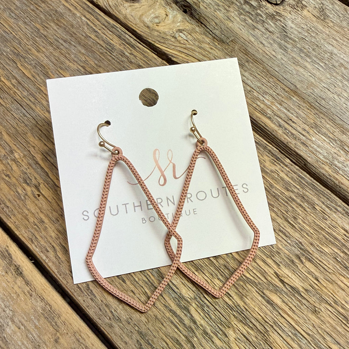 Matte Teardrop Earrings | Dusty Rose