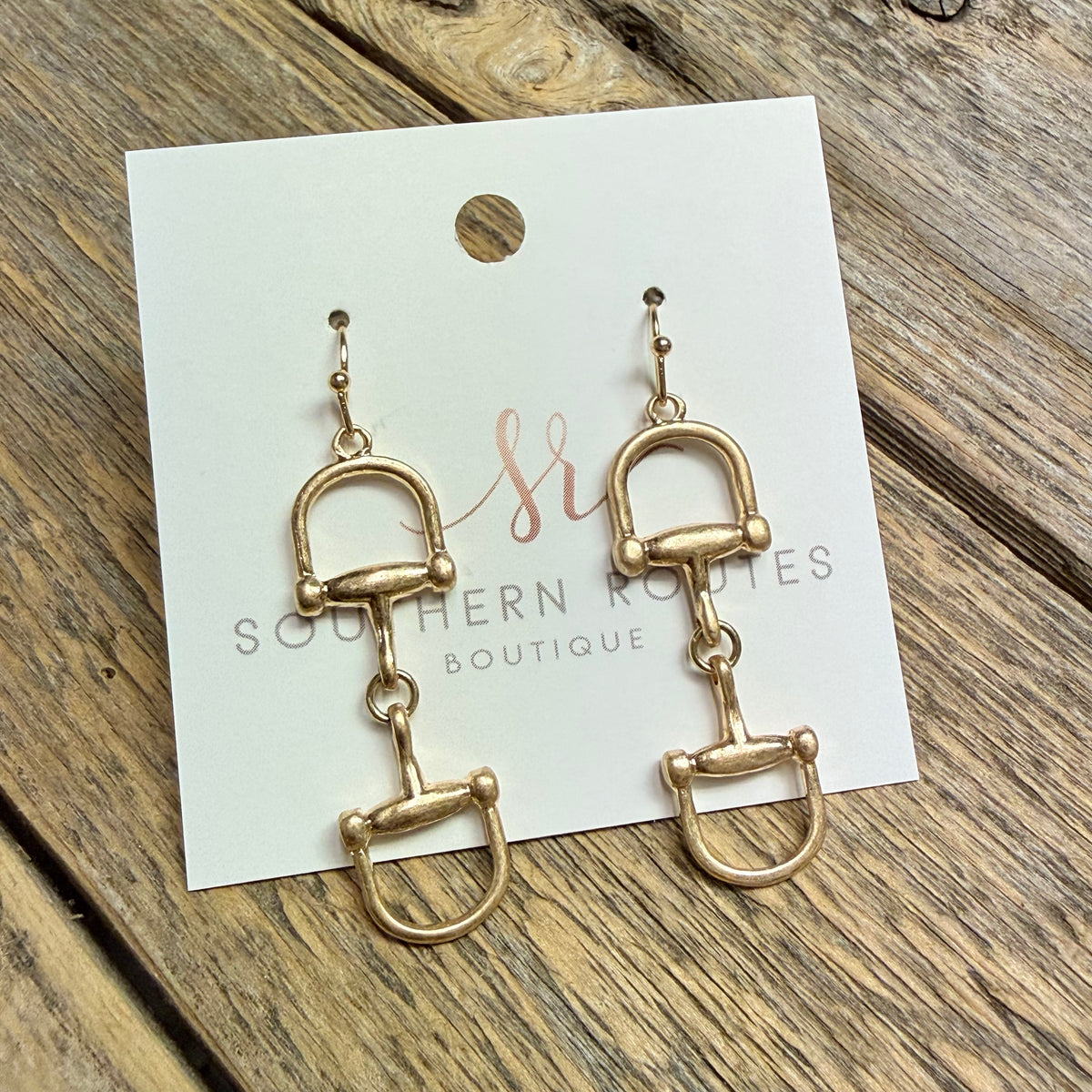 Horsebit Drop Earrings | Gold
