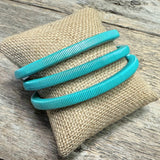 Omega Chain Stretch Bracelet Set | Turquoise
