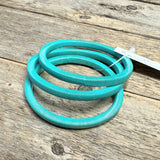 Omega Chain Stretch Bracelet Set | Turquoise