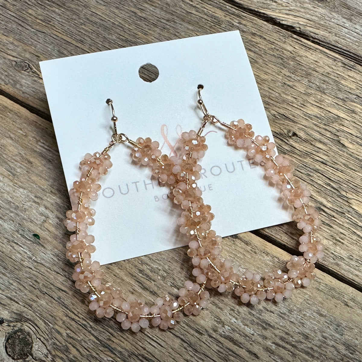 Floral Teardrop Earrings | Pink Pastel