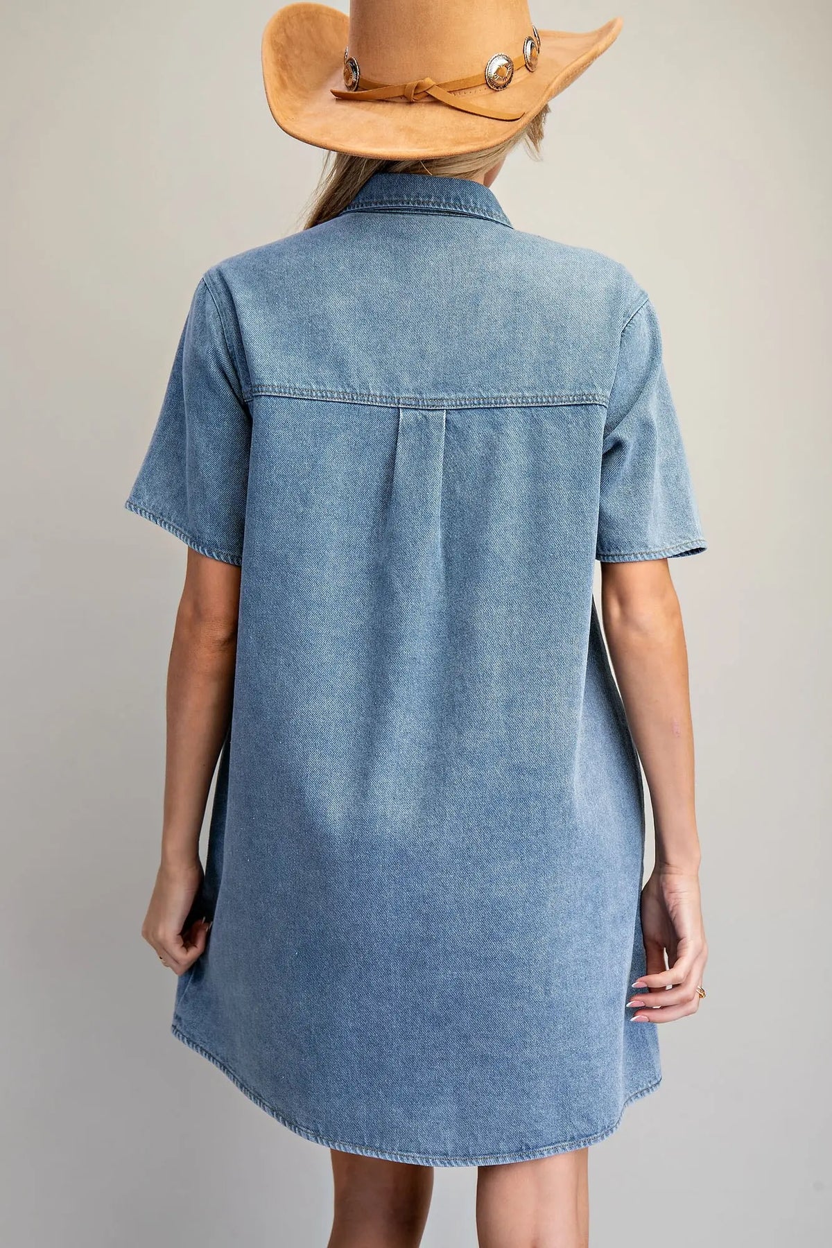 Stone Washed Sleeveless Mini Dress | Denim