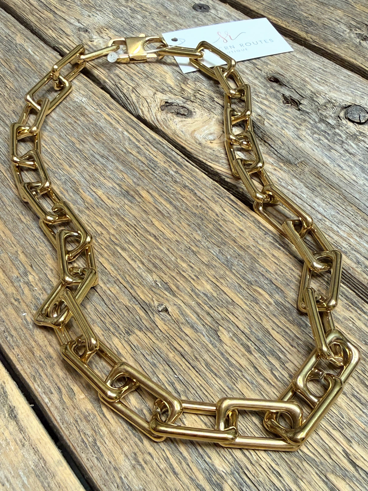 Chunky Chain Link Necklace | 18k Gold-Plated