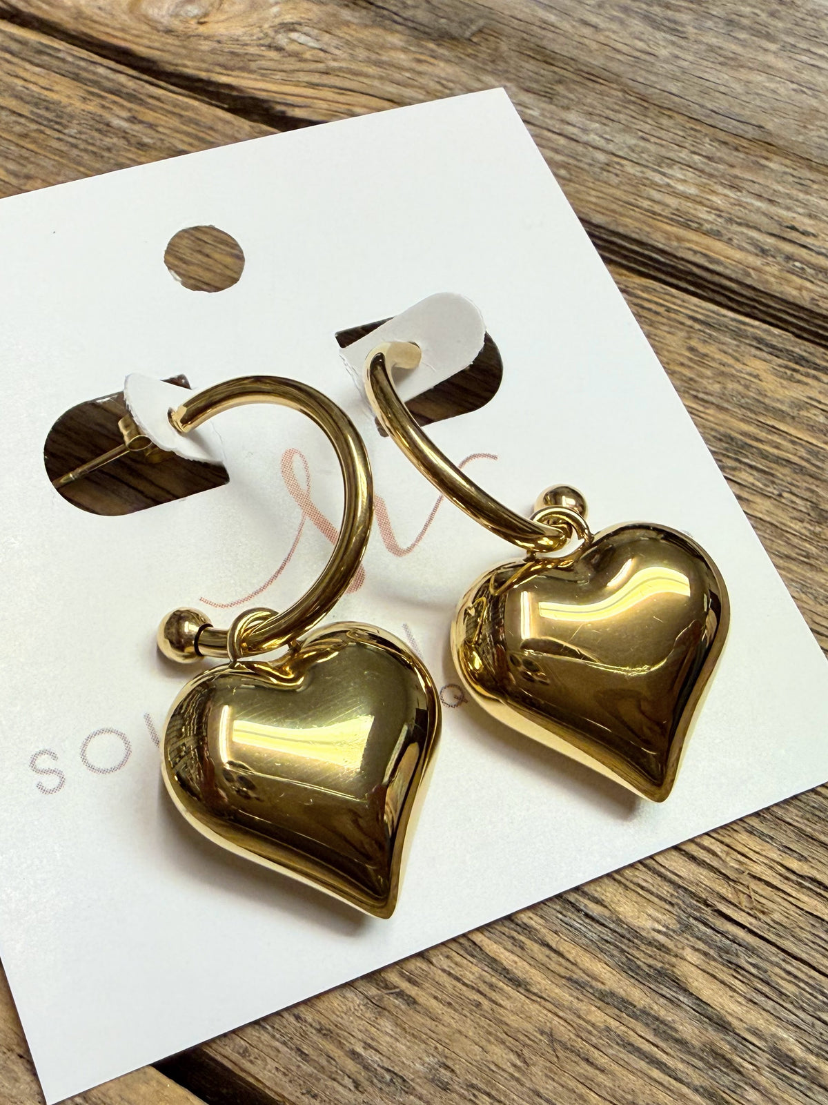Huggie Heart Earrings | 18k Gold-Plated