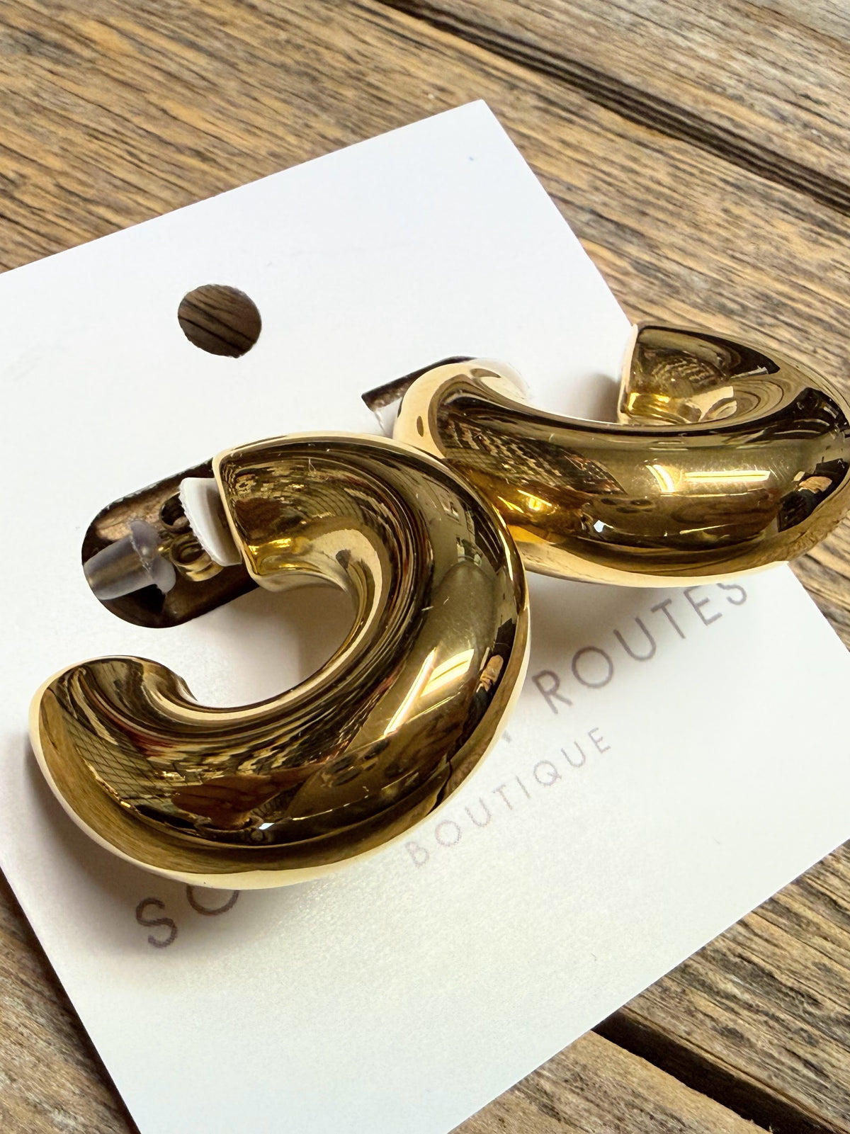 Large Tube Hoop Earrings | 18k Gold-Plated