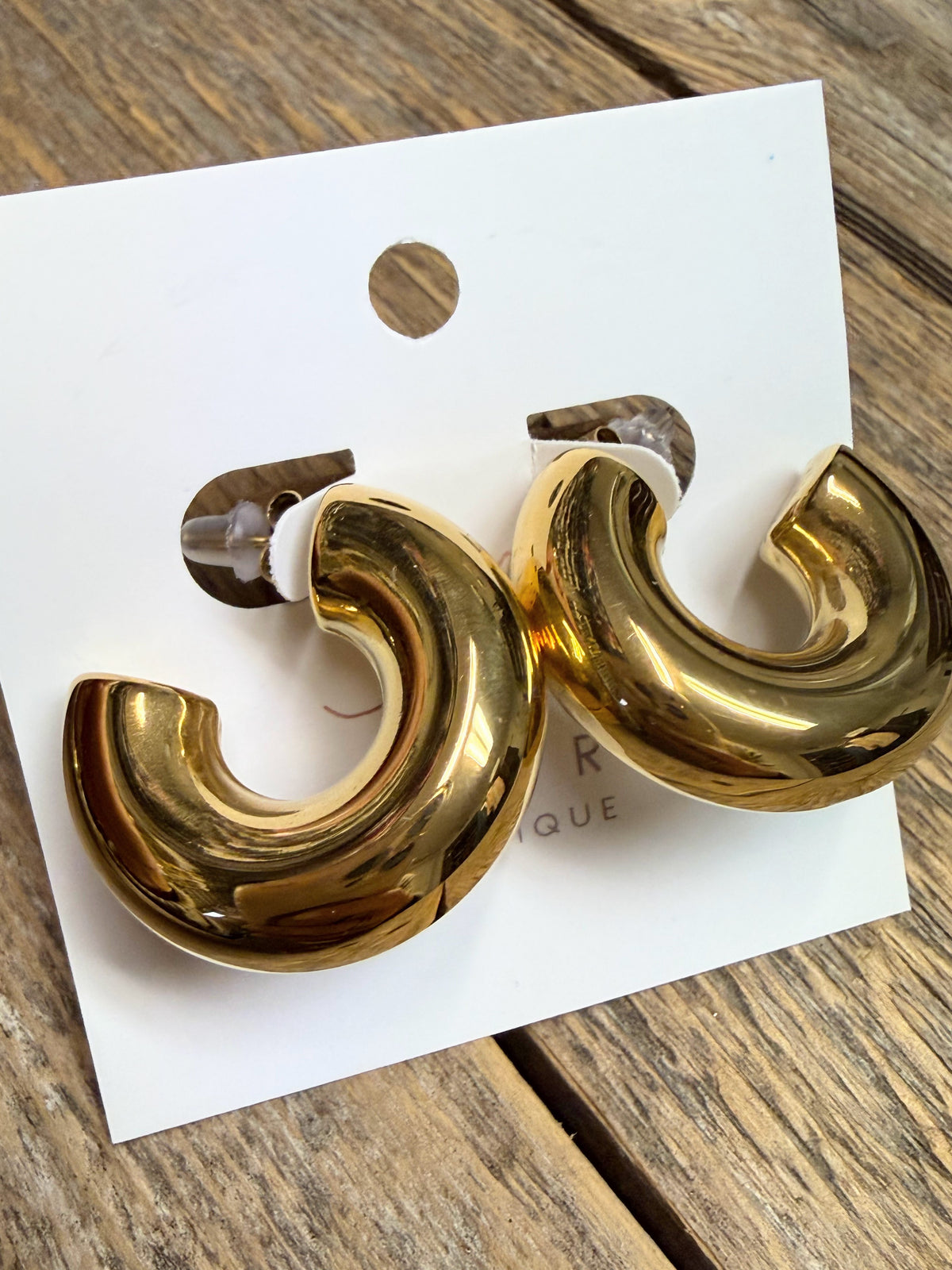 Large Tube Hoop Earrings | 18k Gold-Plated