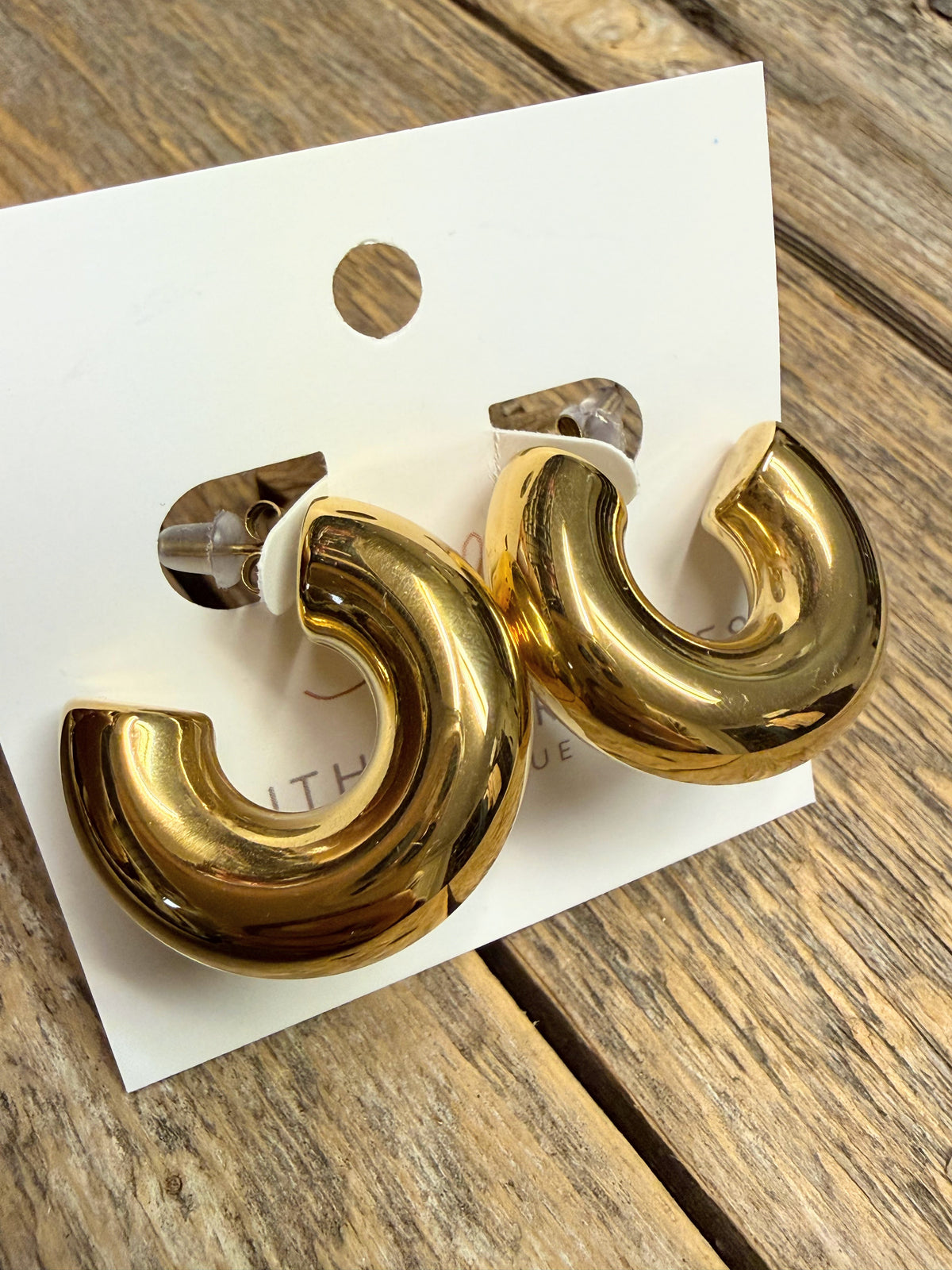 Large Tube Hoop Earrings | 18k Gold-Plated