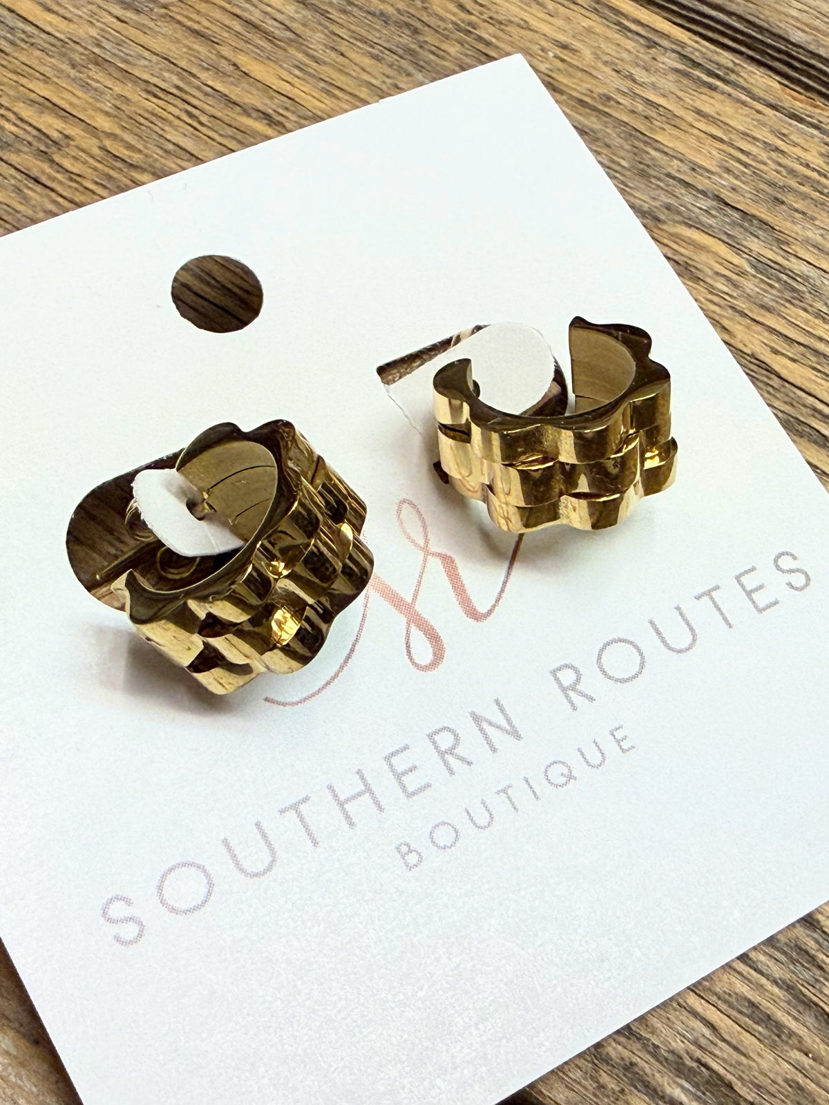 Rolly Hoop Earrings | 18k Gold-Plated