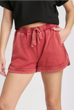 Washed French Terry Shorts | Rosewood