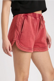 Washed French Terry Shorts | Rosewood