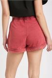 Washed French Terry Shorts | Rosewood