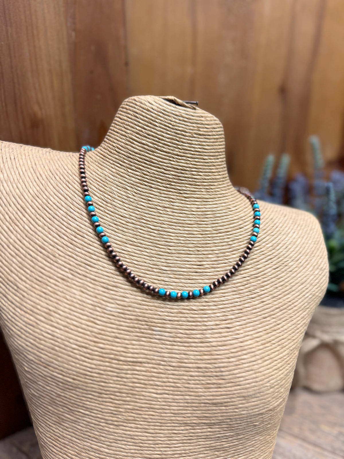Turquoise Choker Western Necklace | Copper