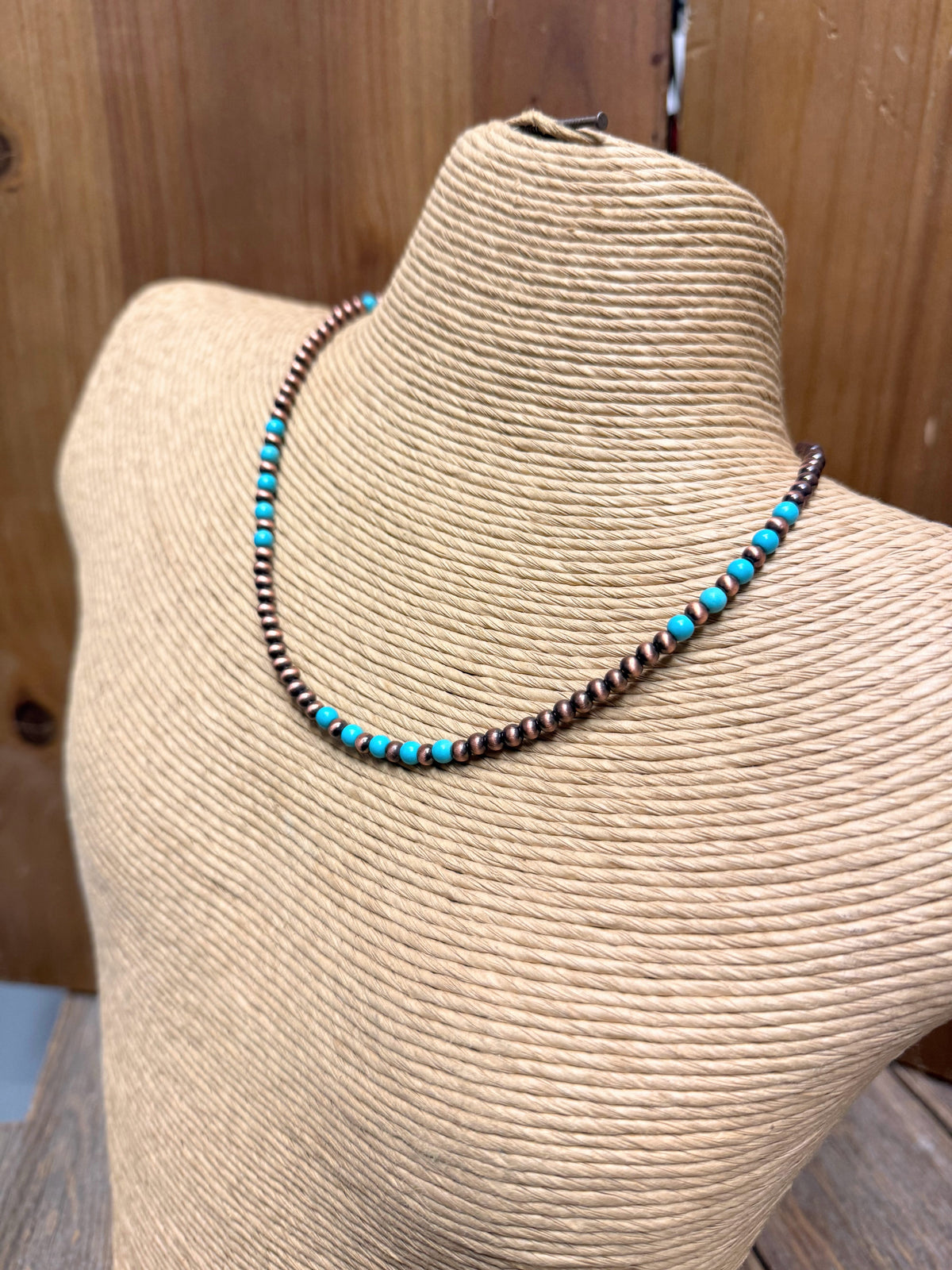 Turquoise Choker Western Necklace | Copper