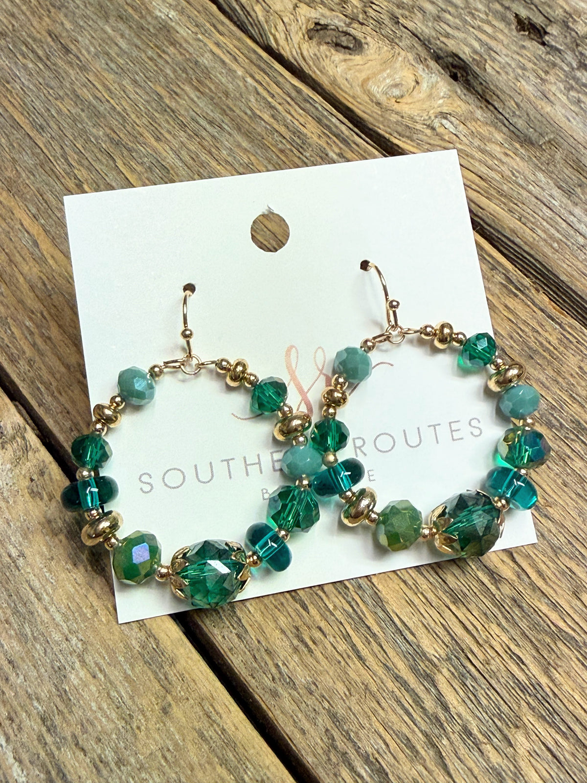Beaded Circular Earrings | Turquoise