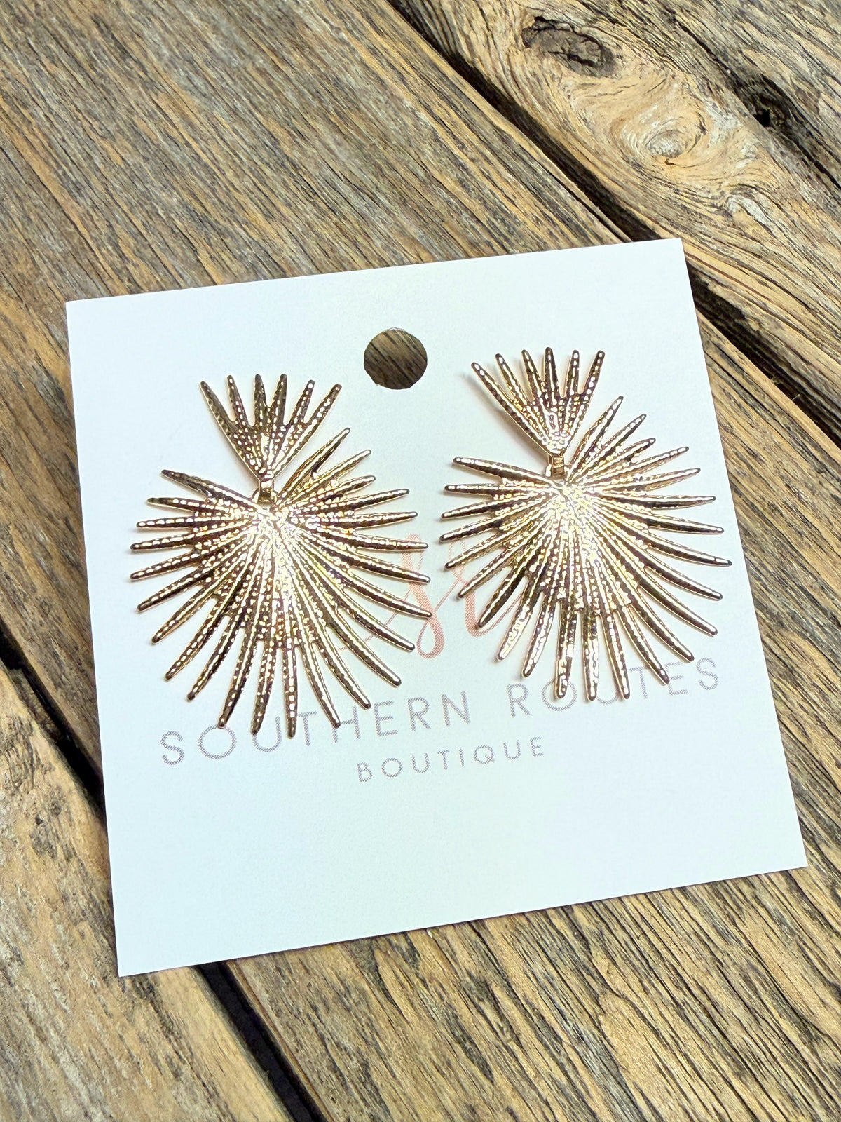 Modern Burst Earrings | Gold