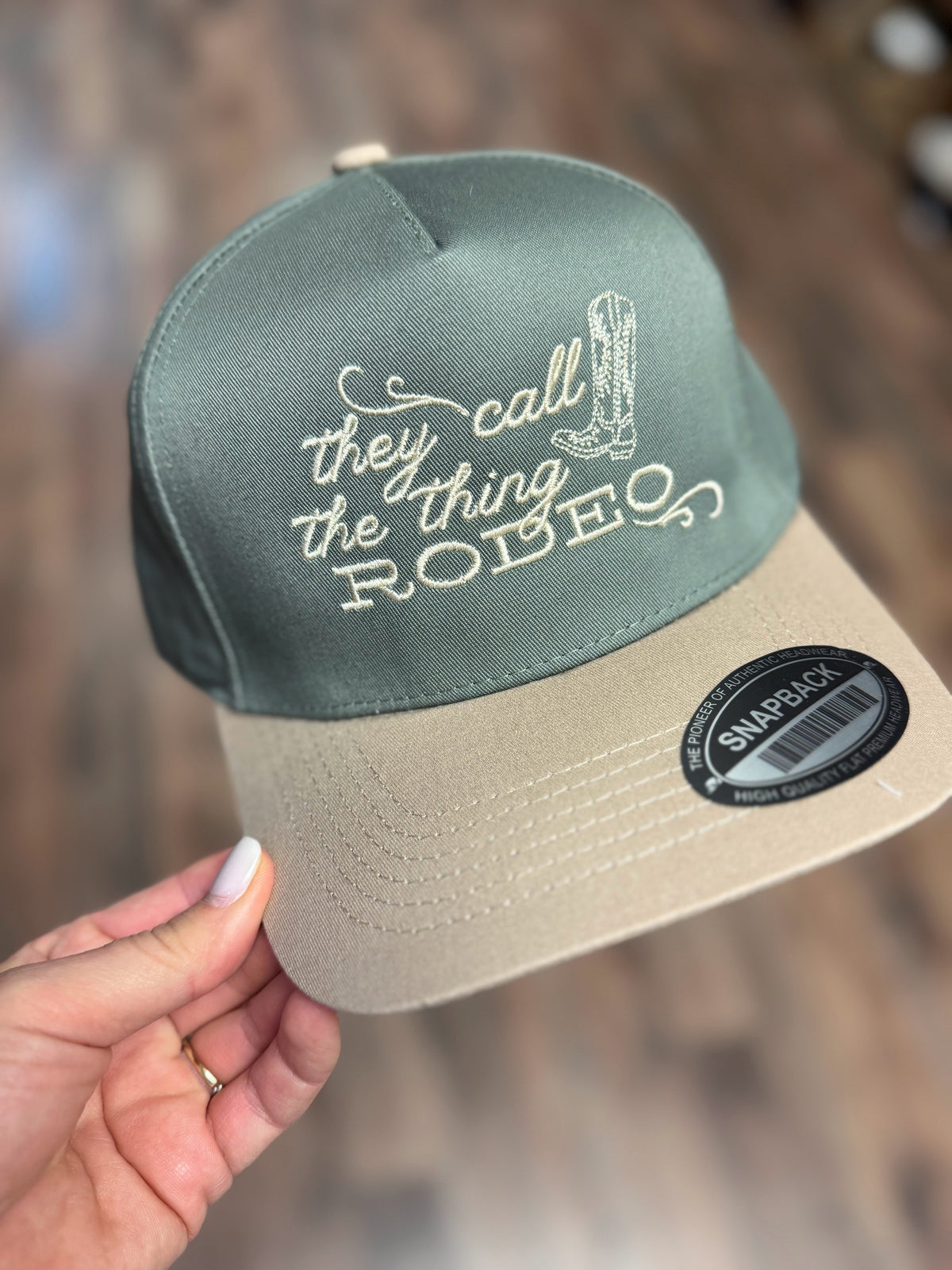 They Call The Thing Rodeo Trucker Cap | Light Olive