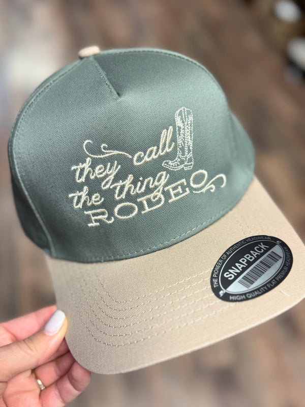 They Call The Thing Rodeo Trucker Cap | Light Olive