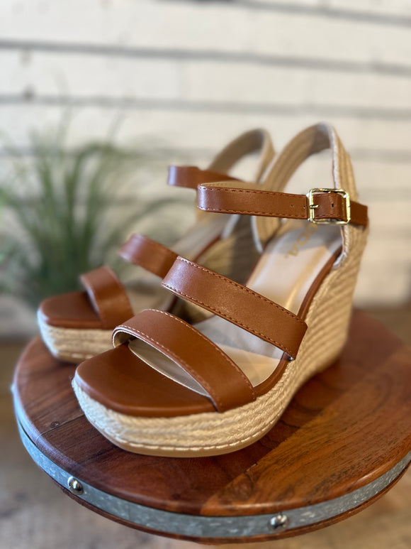 The Lavina Espadrille Wedge | Tan