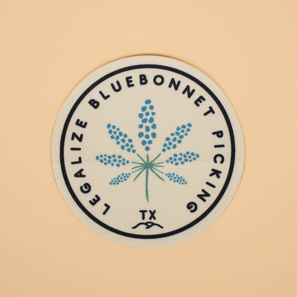 Legalize Bluebonnet Picking Sticker