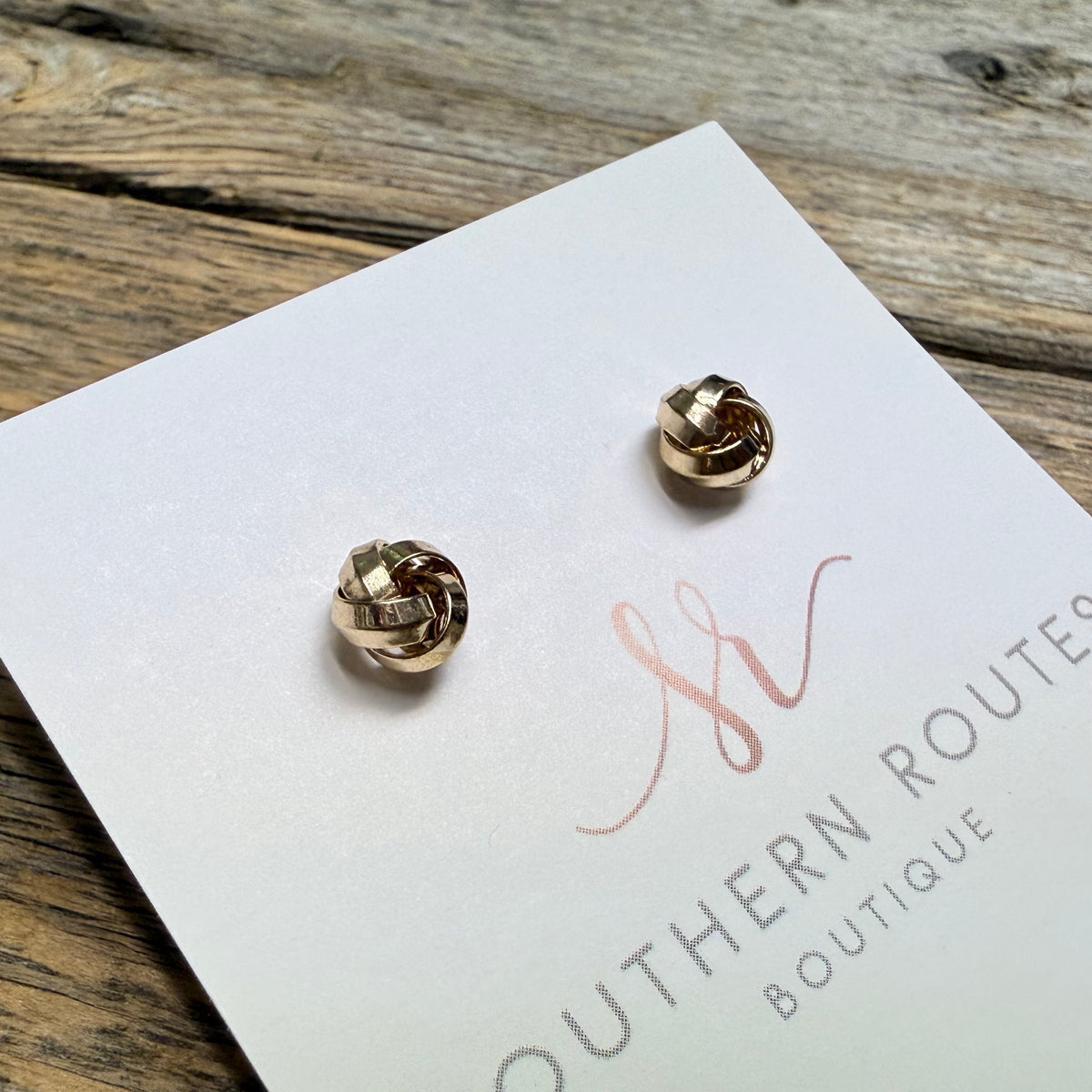 Knot Stud Earrings | Gold